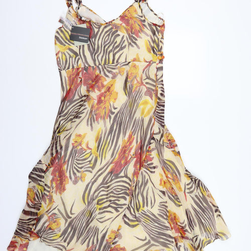 Kaleidoscope Womens Multicoloured Animal Print Chiffon Maxi  Size 18