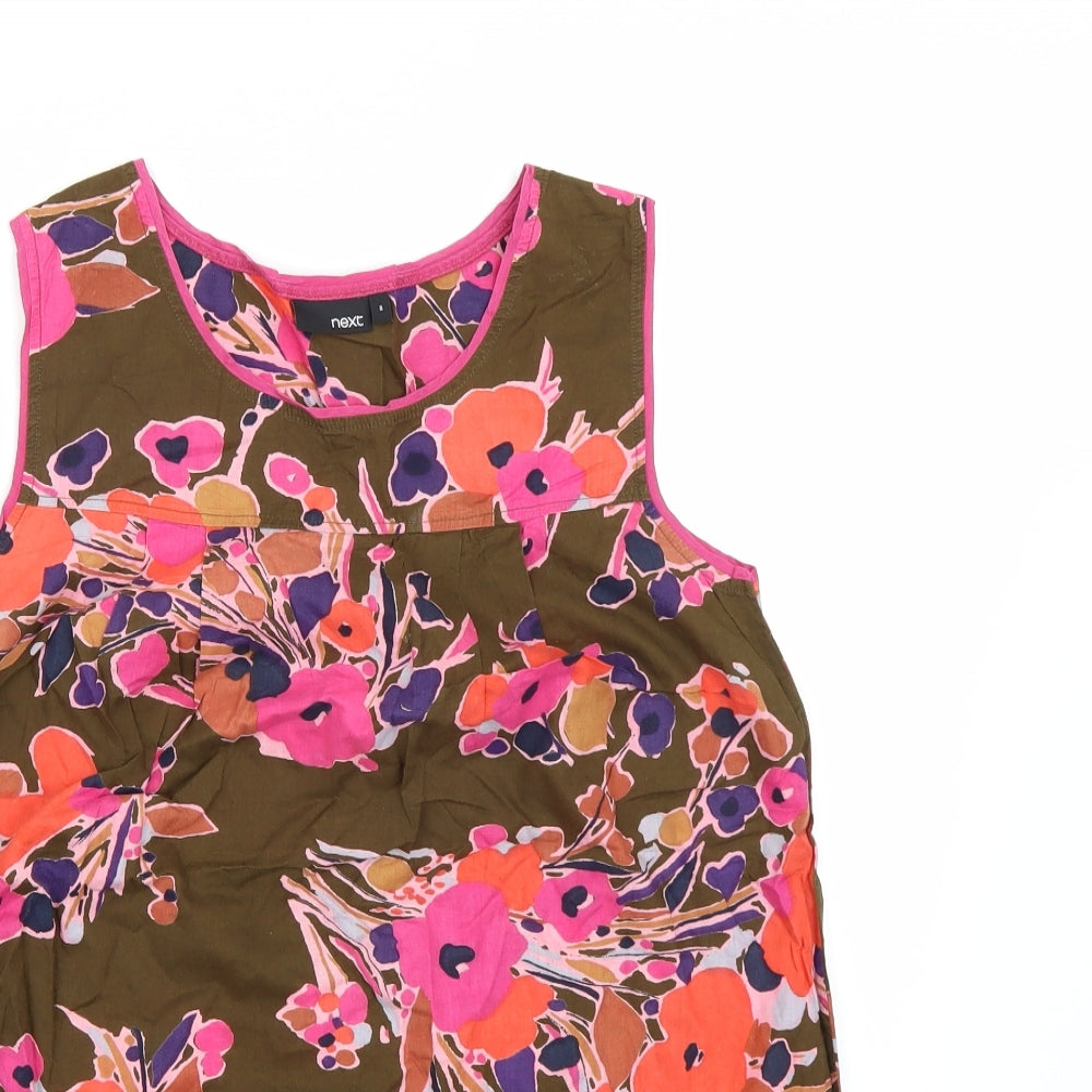 NEXT Womens Brown Floral  Camisole Tank Size 8