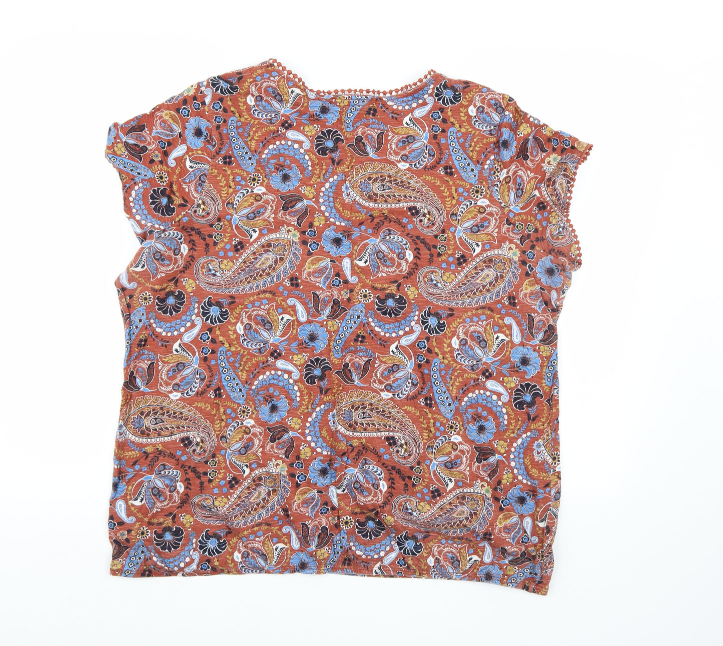 NEXT Womens Brown Paisley  Basic T-Shirt Size 22