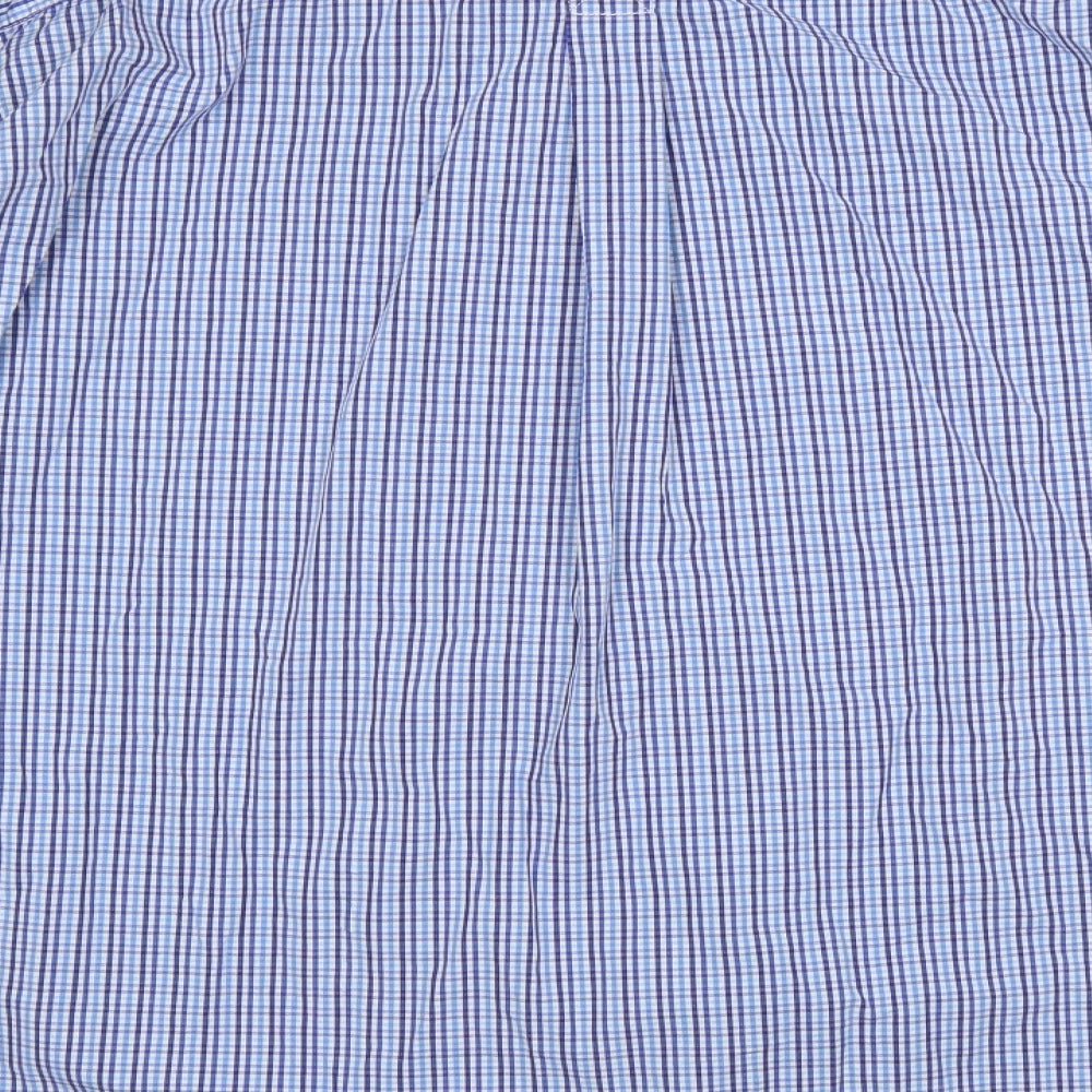 Cotton Traders Mens Blue Plaid   Button-Up Size 3XL