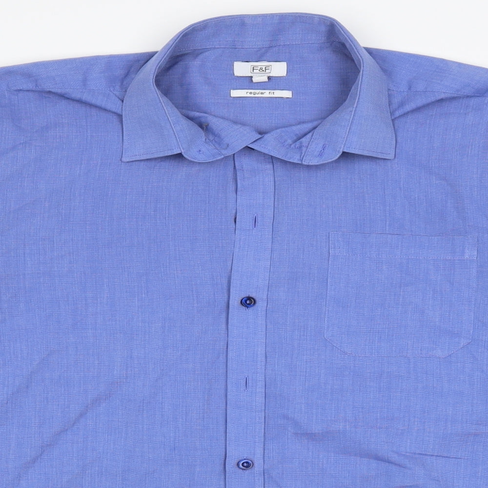 F&F Mens Blue    Button-Up Size 42