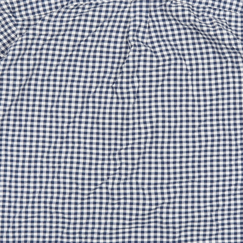 TU  Mens Blue Plaid   Button-Up Size XL