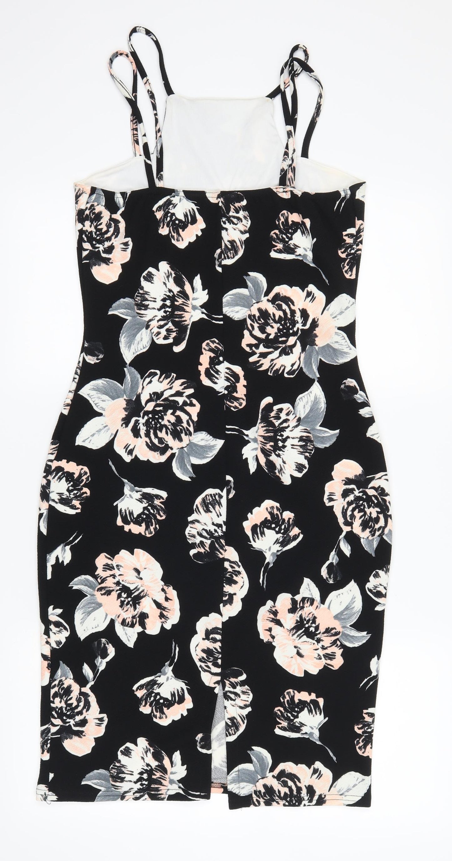 Quiz Womens Black Floral  Bodycon  Size 12