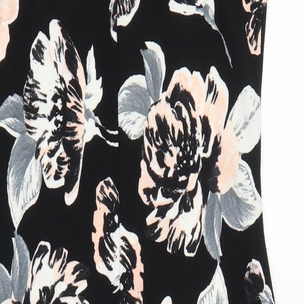 Quiz Womens Black Floral  Bodycon  Size 12