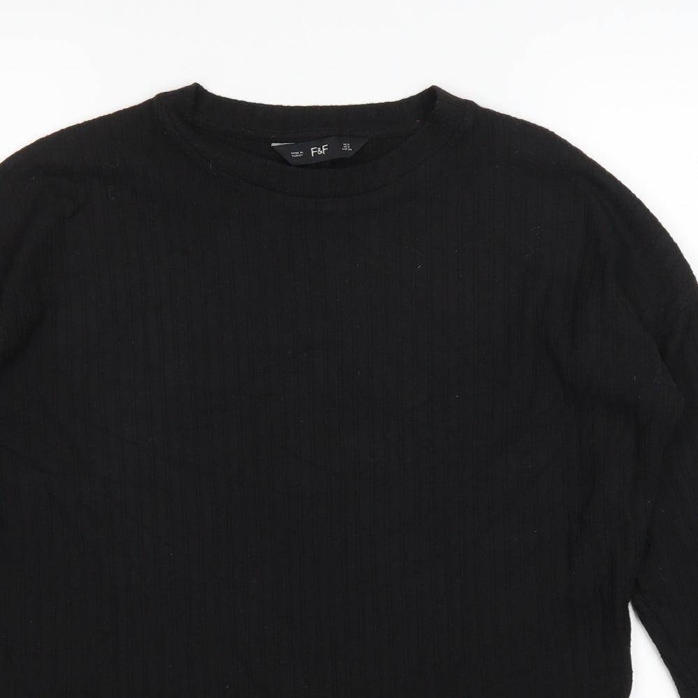 F&F Womens Black   Pullover Jumper Size 6