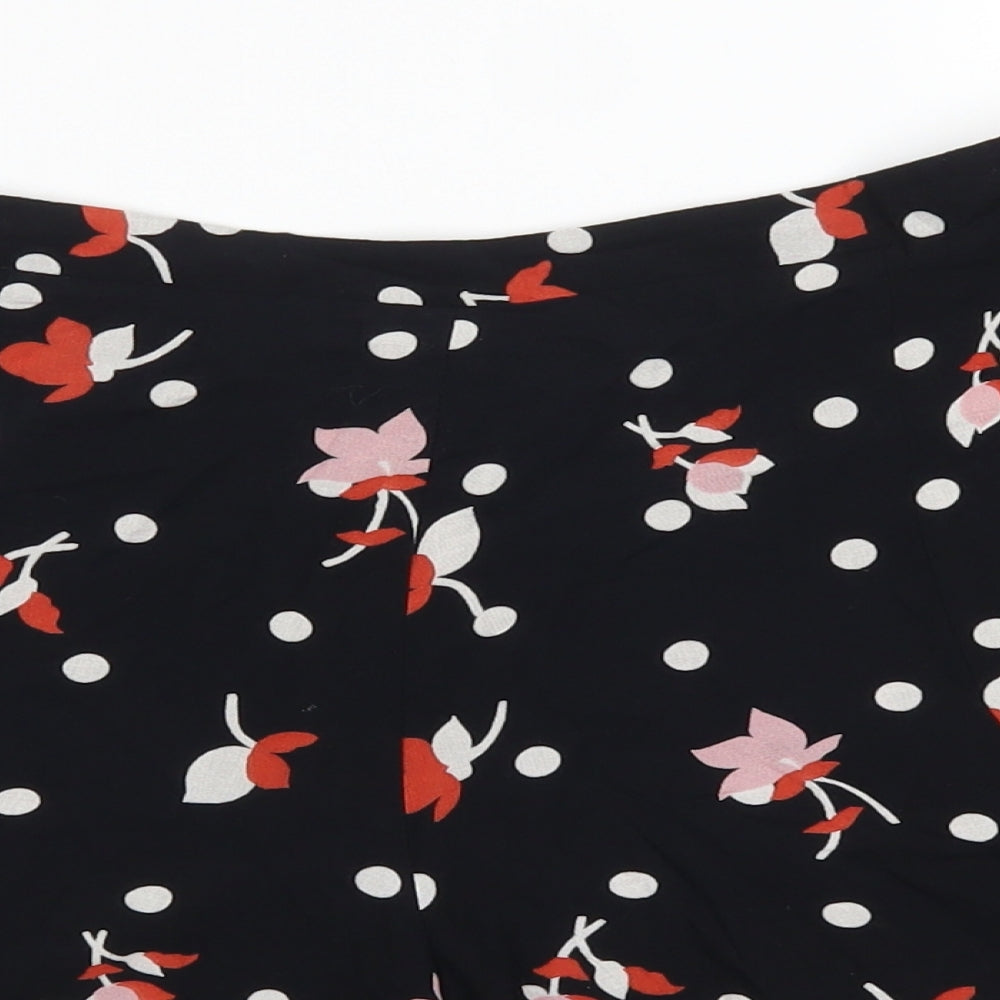 F&F Womens Black Polka Dot  Hot Pants Shorts Size 12