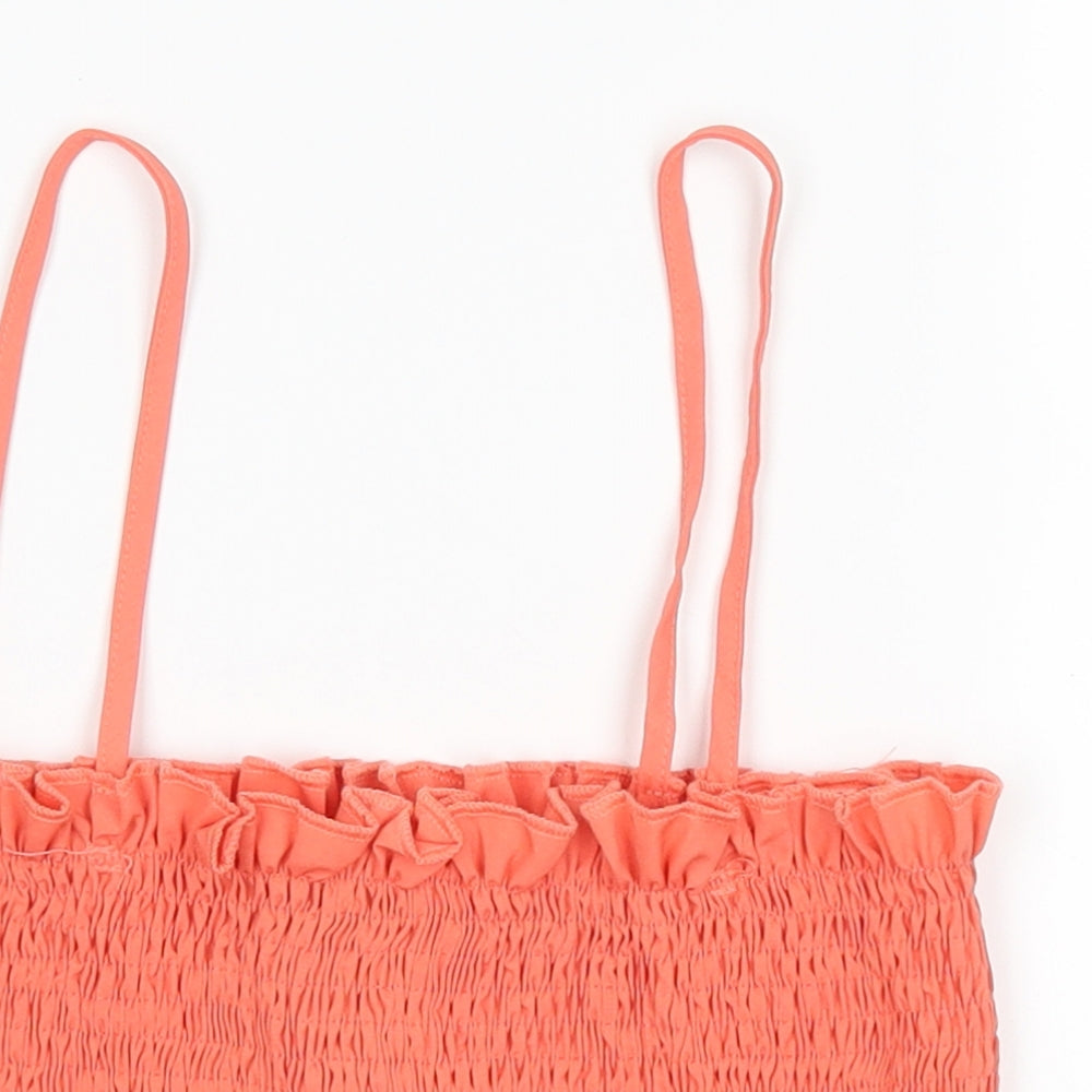 Boohoo Womens Orange   Cropped Tank Size 10