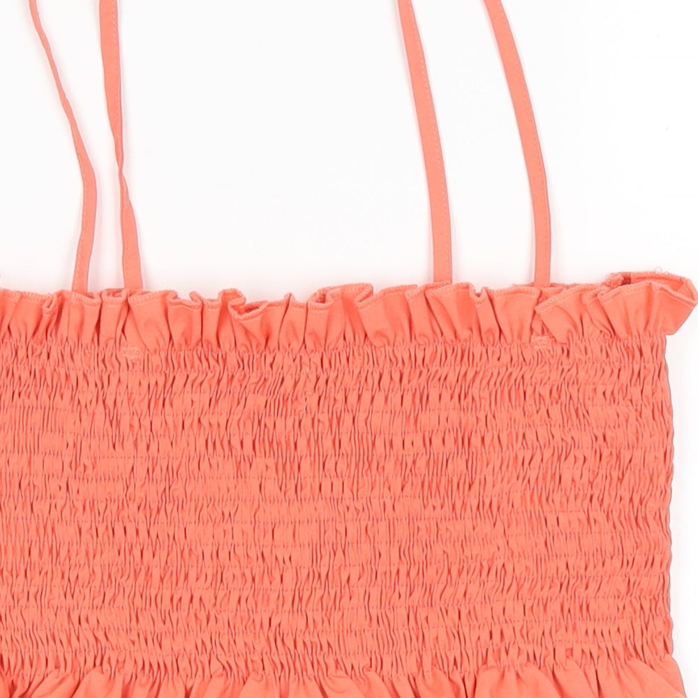 Boohoo Womens Orange   Cropped Tank Size 10