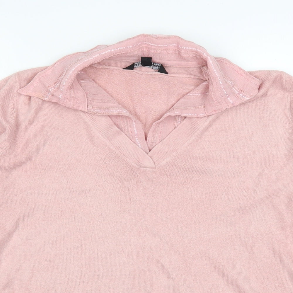 Ellie Louise Womens Pink   Pullover Jumper Size L
