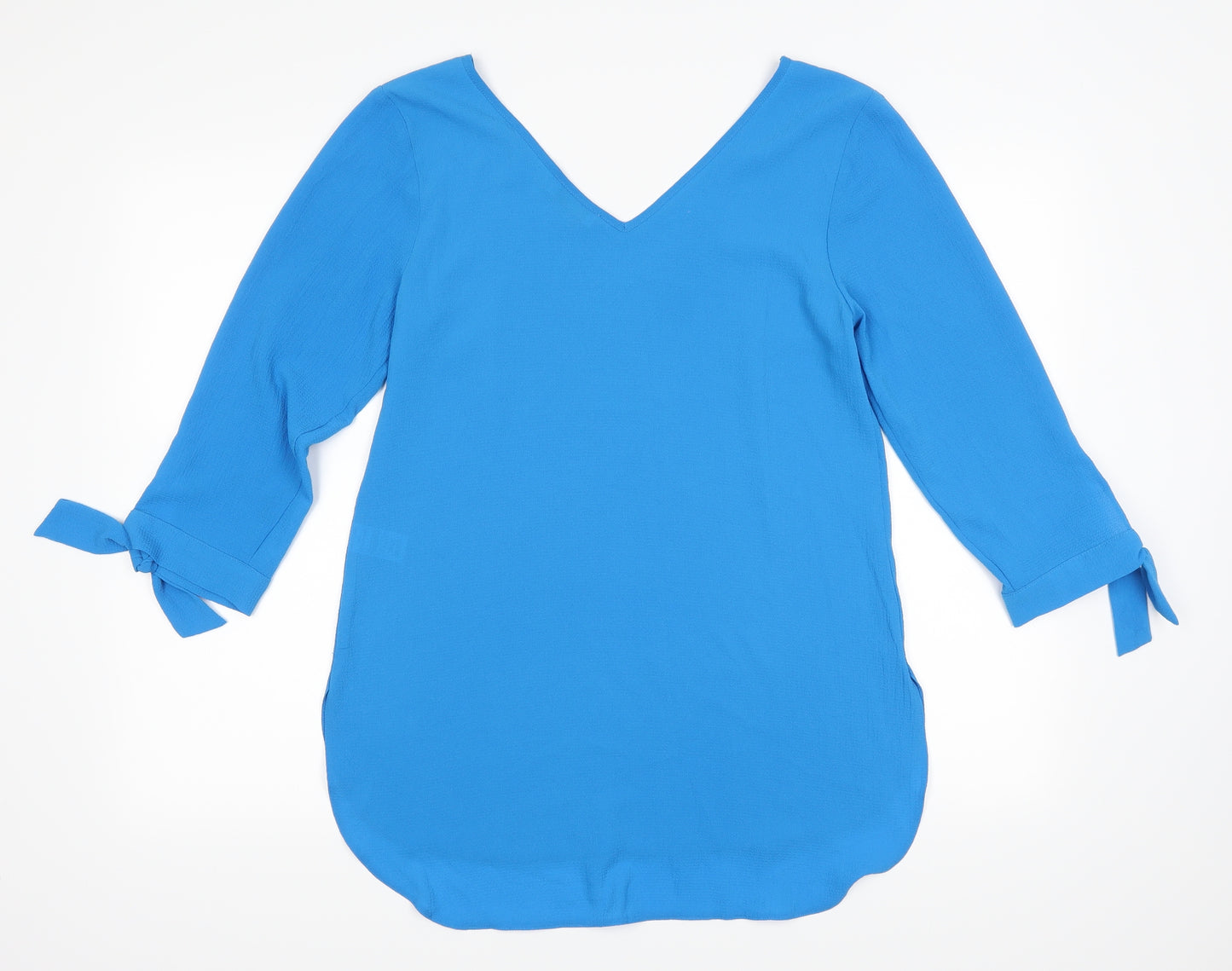 Papaya Womens Blue   Basic Blouse Size 10