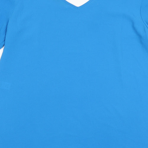 Papaya Womens Blue   Basic Blouse Size 10