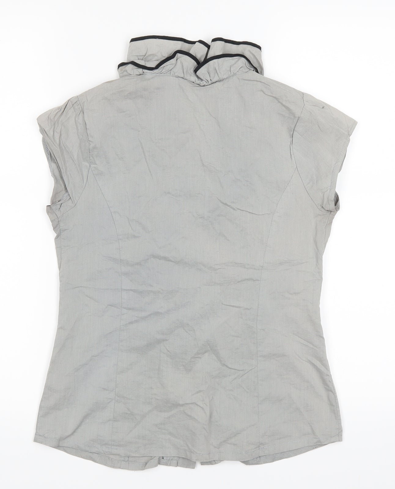 New Look Womens Grey   Basic Button-Up Size 10