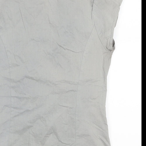 New Look Womens Grey   Basic Button-Up Size 10