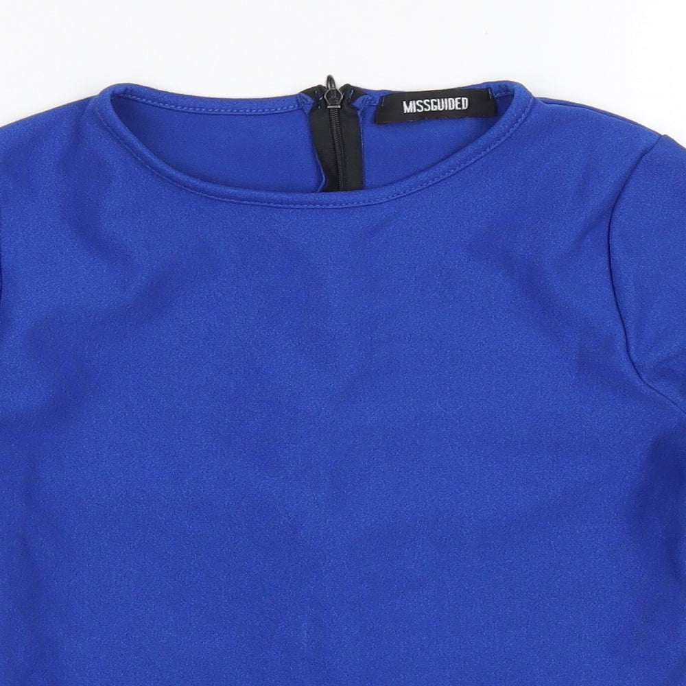 Missguided Womens Blue   Basic Blouse Size 10