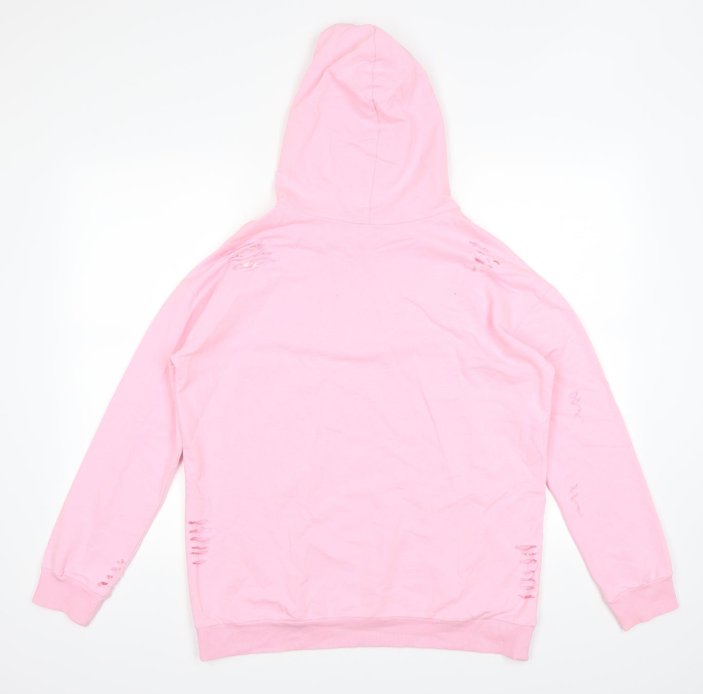Select Womens Pink   Pullover Hoodie Size 10  - Distressed
