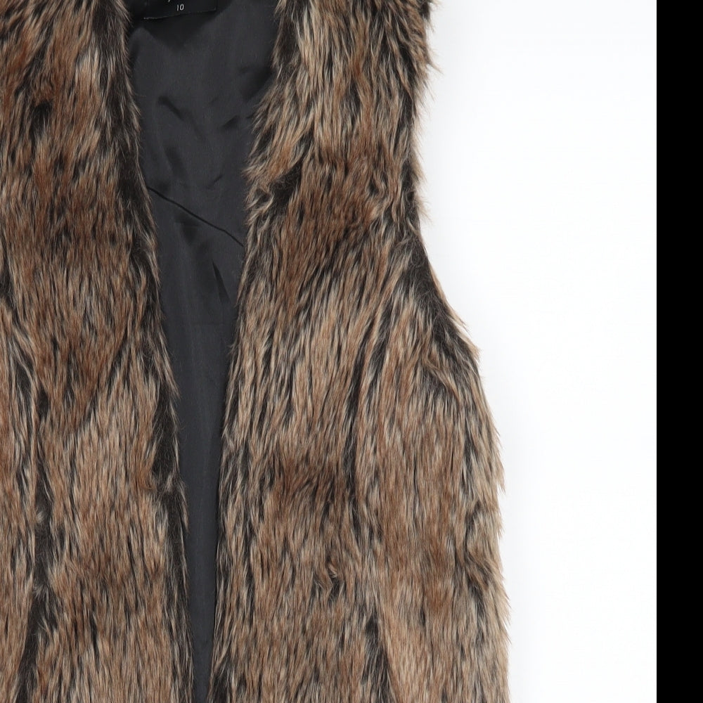 Papaya Womens Brown   Jacket Waistcoat Size 10