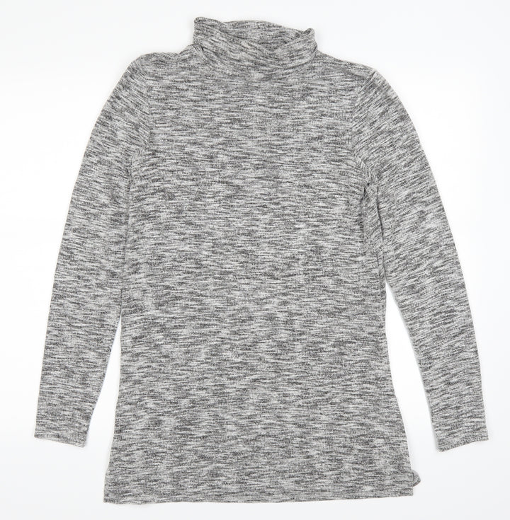 F&F Womens Grey Pullover Jumper Size 8 - side slits