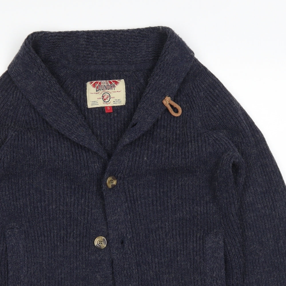 Tokyo Laundry Mens Blue   Cardigan Jumper Size S
