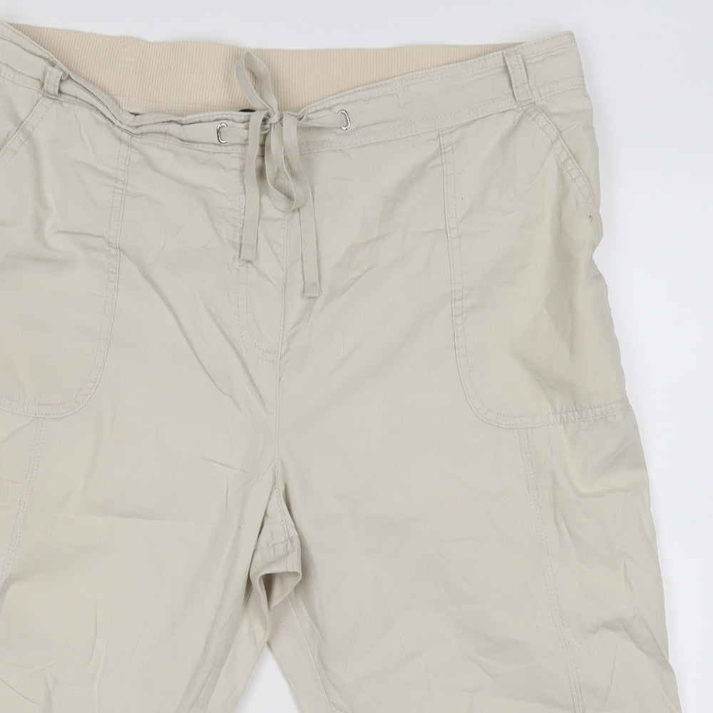 Bon Marche Womens Ivory   Cropped Trousers Size 18 L20 in