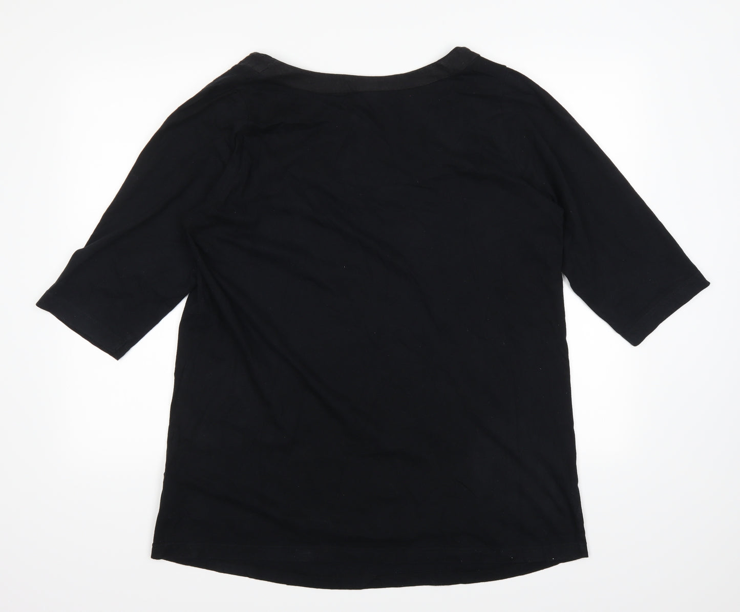 Yours Womens Black   Basic T-Shirt Size 22