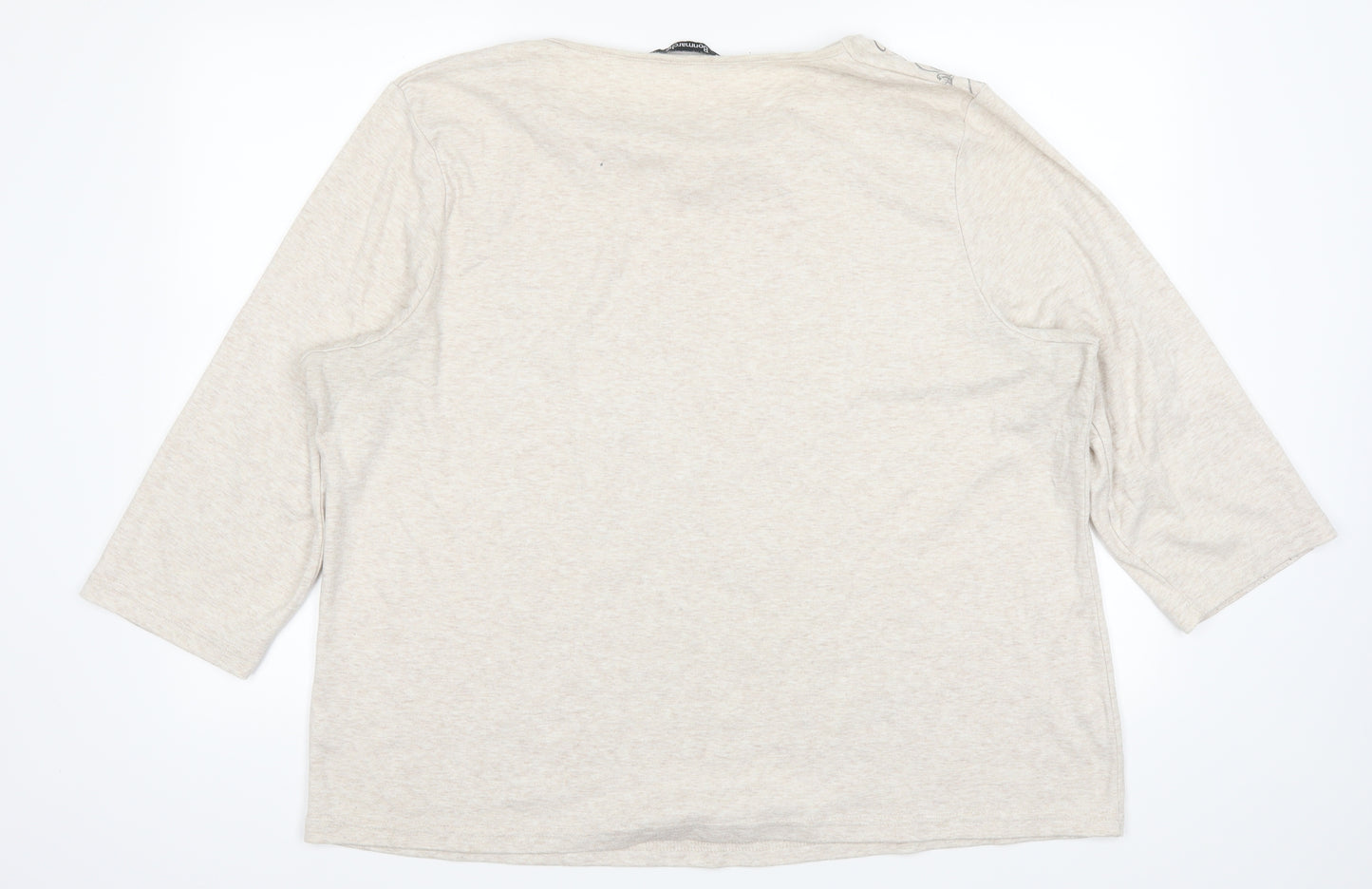 Bon Marche Womens Ivory   Basic T-Shirt Size XL