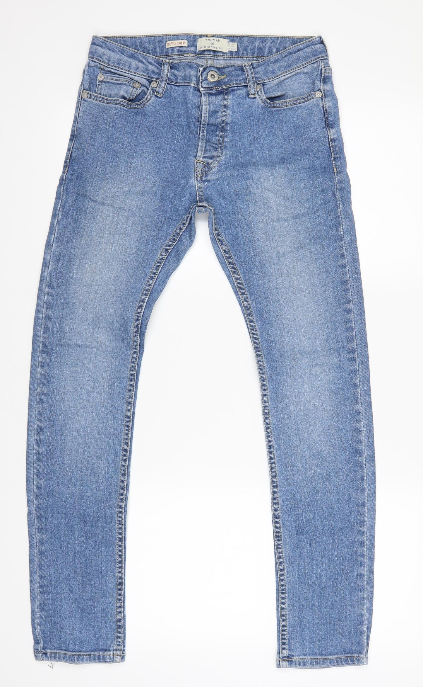 Topman Mens Blue   Skinny Jeans Size 28 L28 in