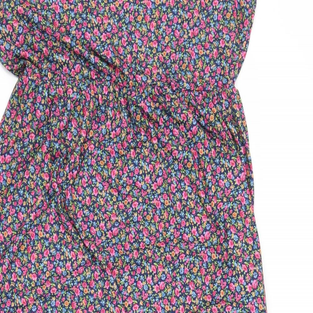 Preworn Womens Blue Floral  Tank Dress  Size XL
