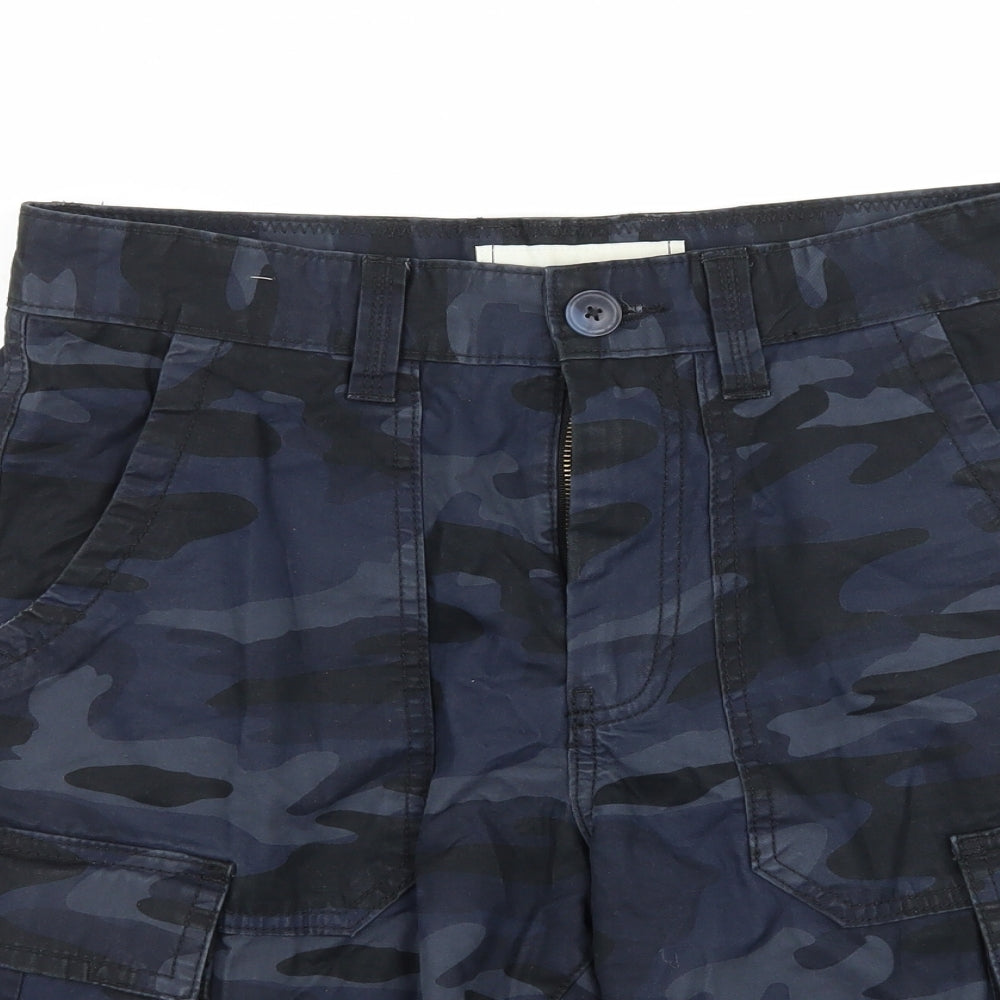 George Mens Blue Camouflage  Cargo Shorts Size 30 in