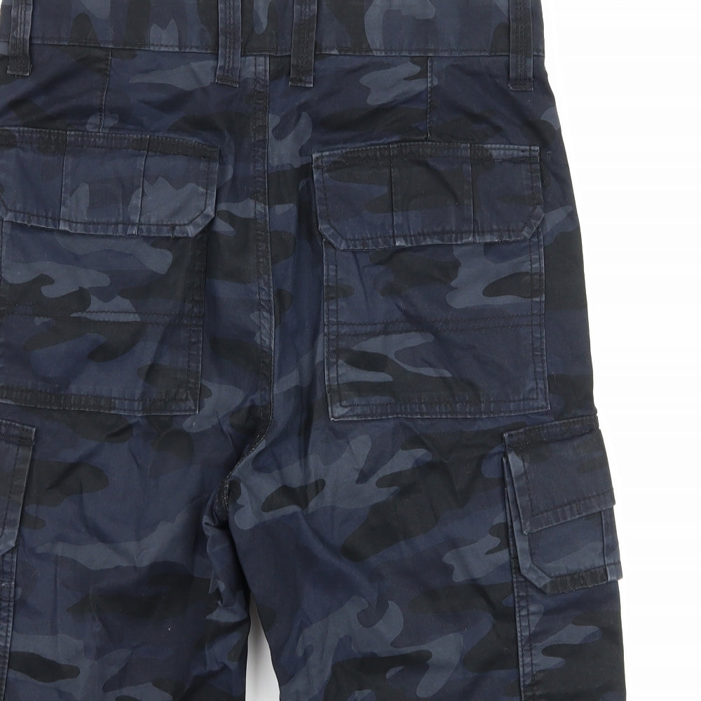 George Mens Blue Camouflage  Cargo Shorts Size 30 in
