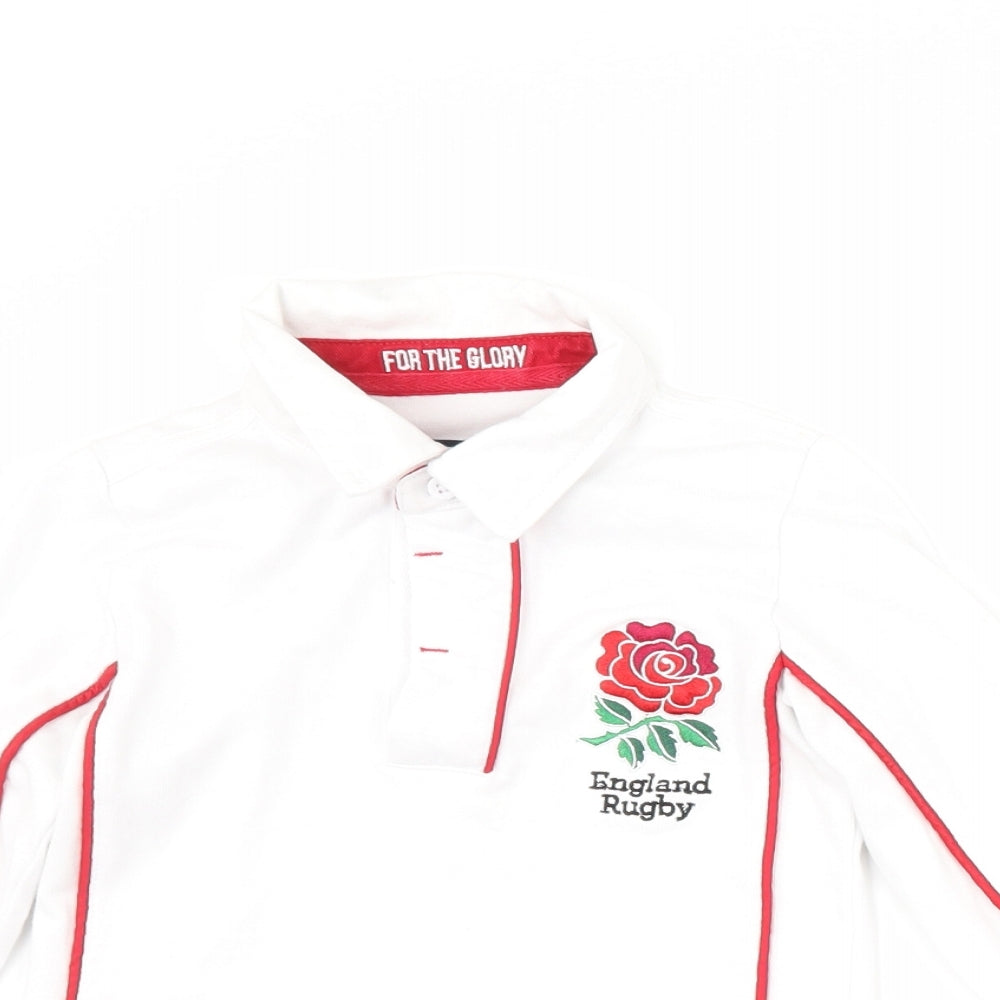 England Rugby Boys White   Basic T-Shirt Size 2-3 Years  - England Rugby