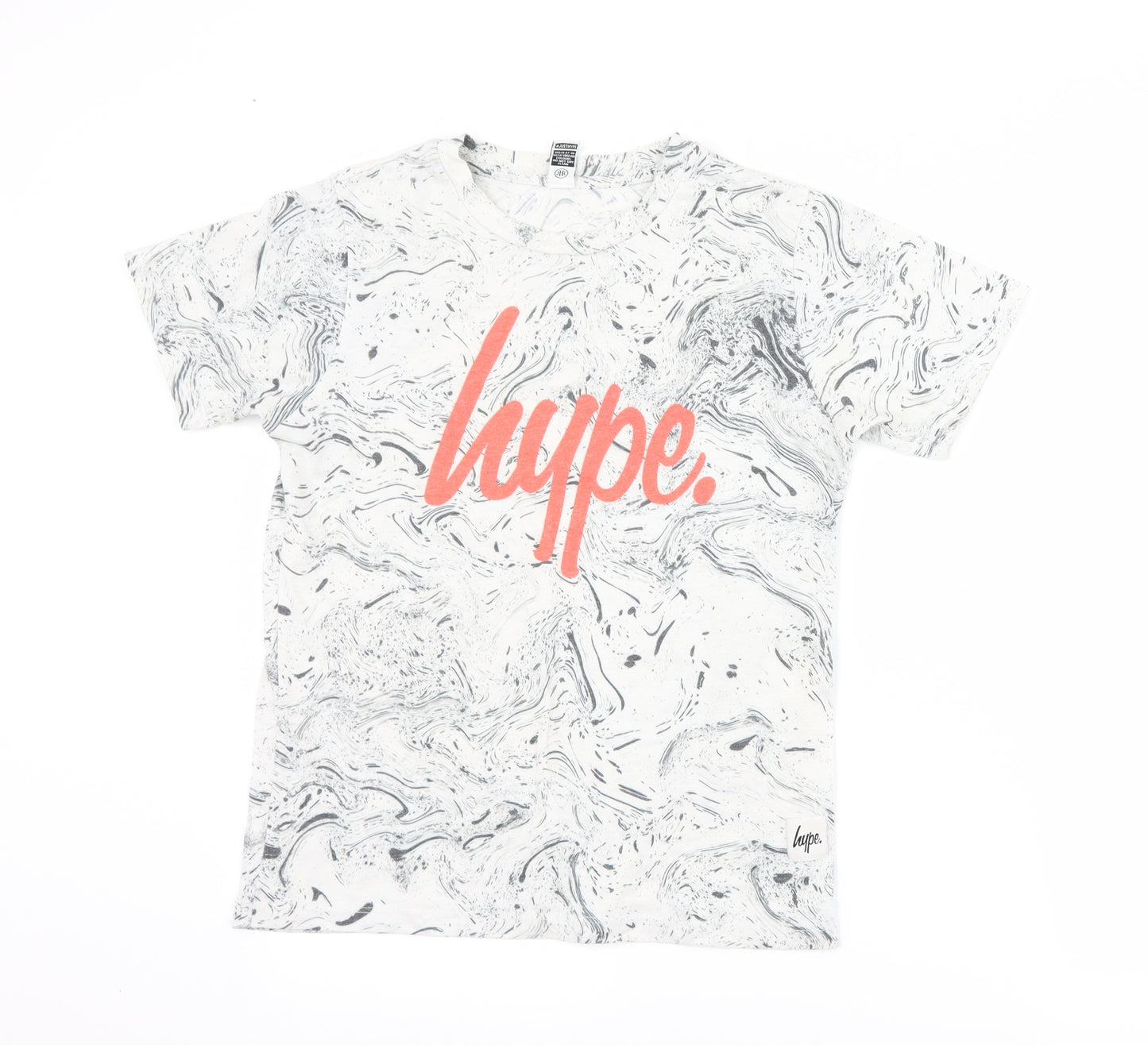 Hype Boys White   Basic T-Shirt Size 13 Years  - graphic