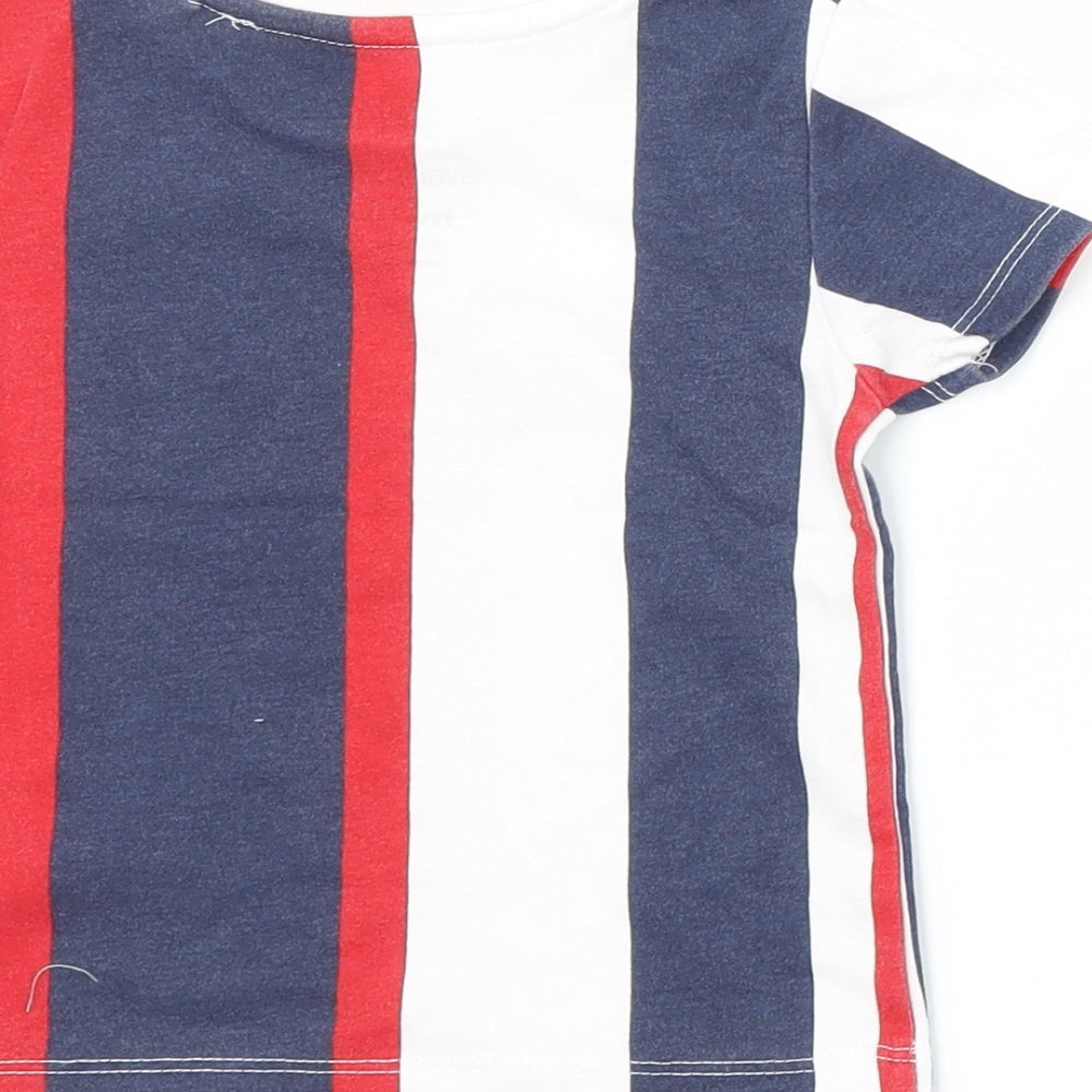 River Island Boys Red Striped  Basic T-Shirt Size 9-12 Months