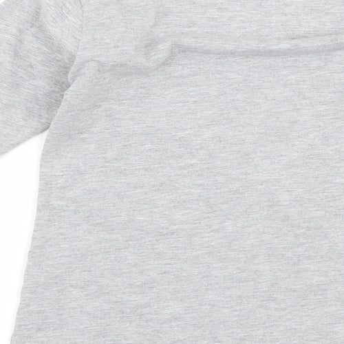 atabay Girls Grey   Basic T-Shirt Size 6-7 Years  - Love Bunny