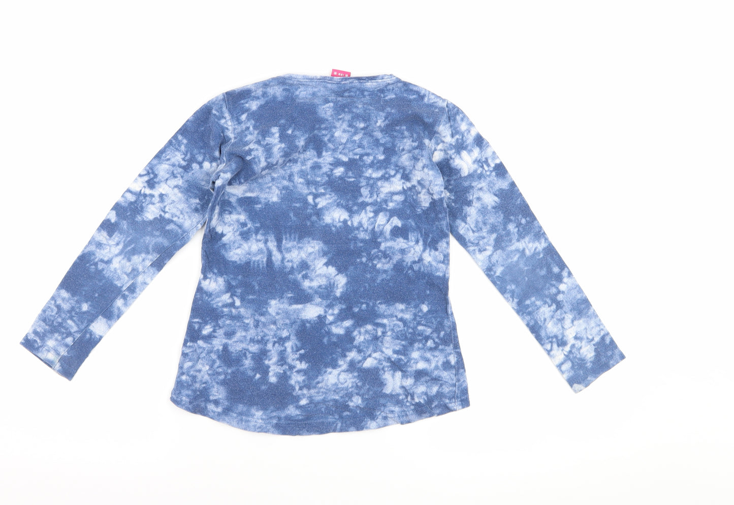Carmen Girls Blue   Basic T-Shirt Size 8-9 Years  - acid wash slogan