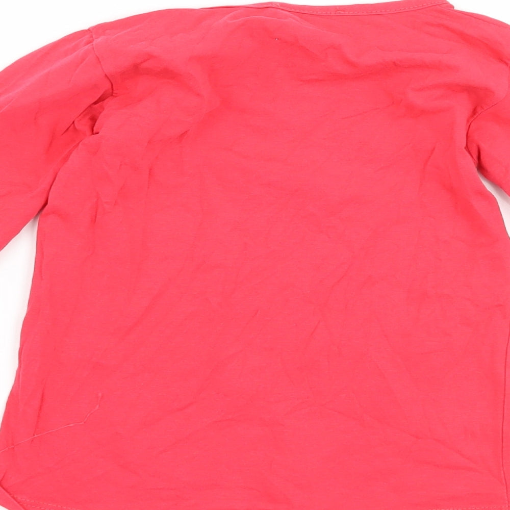 atabay Girls Pink   Basic T-Shirt Size 6-7 Years  - Unicorn