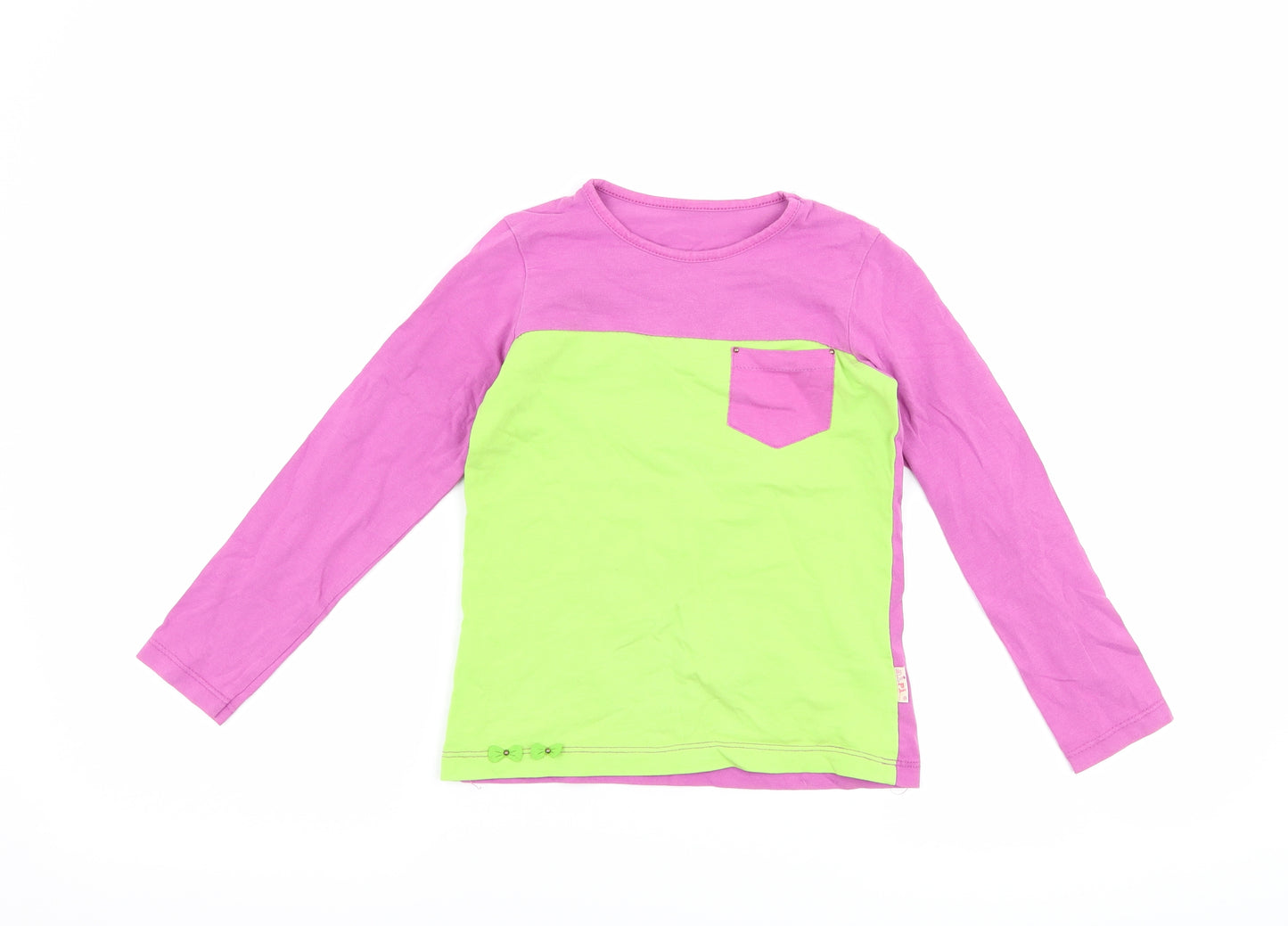 Preworn Girls Purple   Basic T-Shirt Size 7-8 Years