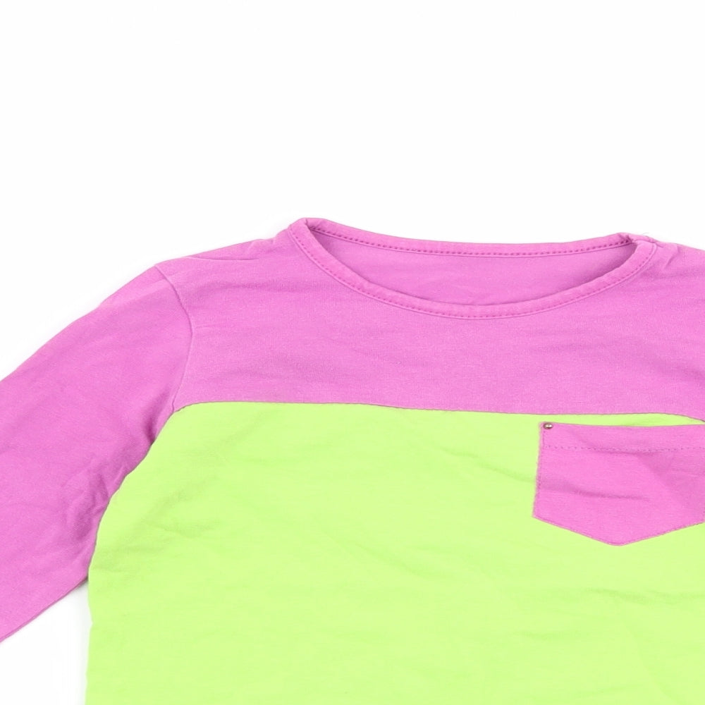 Preworn Girls Purple   Basic T-Shirt Size 7-8 Years