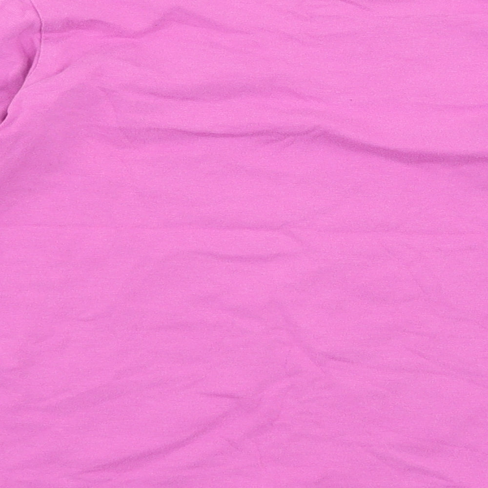 Preworn Girls Purple   Basic T-Shirt Size 7-8 Years