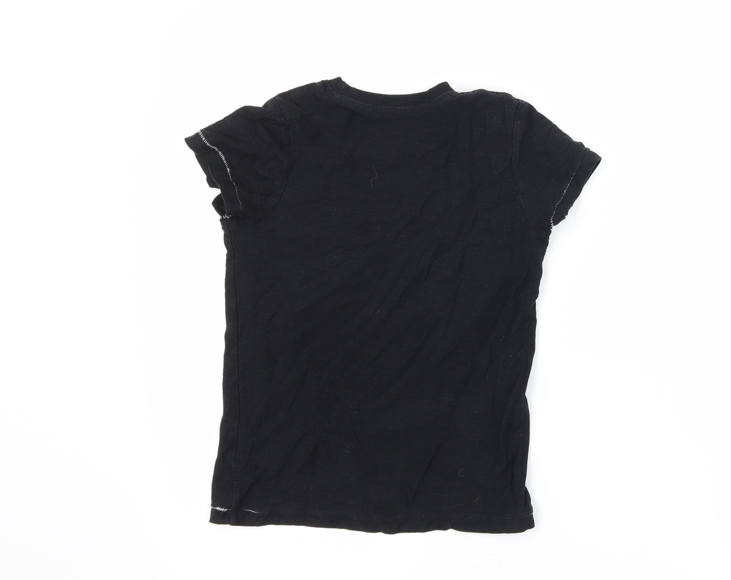 Matalan Boys Black   Basic T-Shirt Size 6 Years  - Awesome