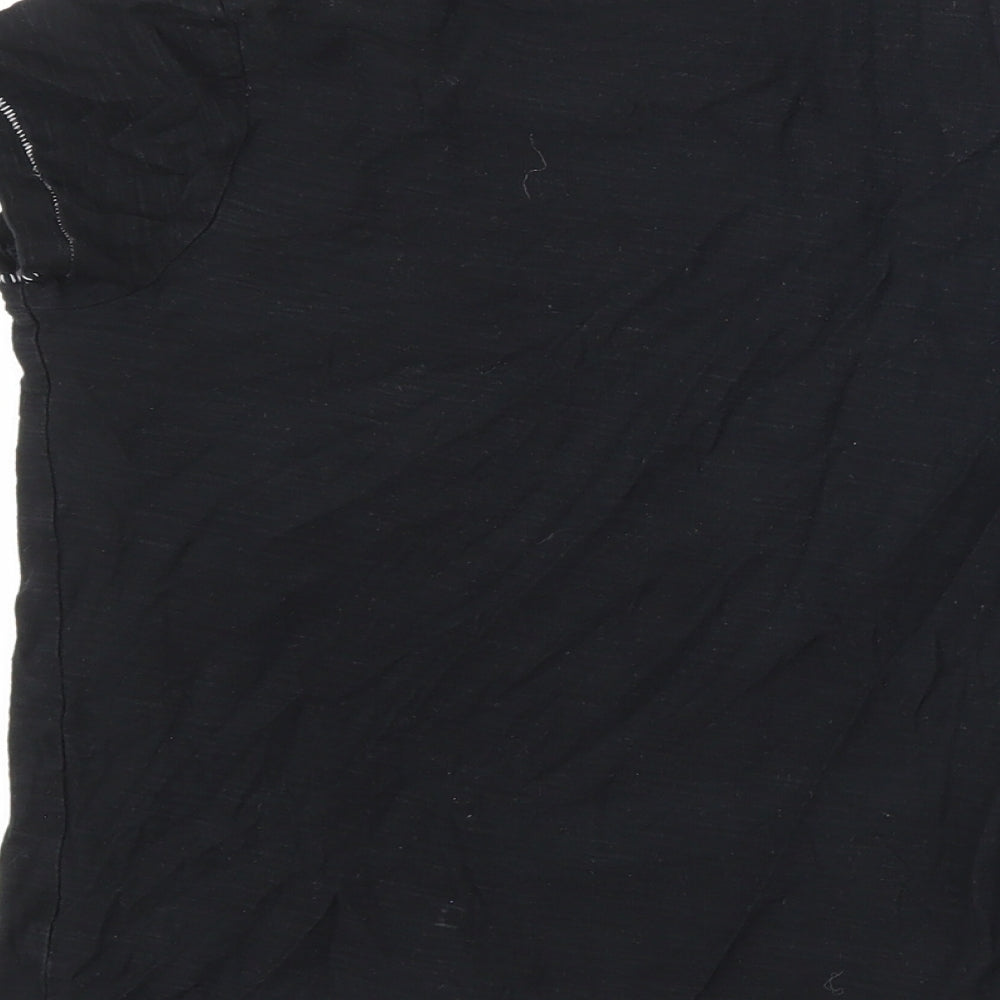 Matalan Boys Black   Basic T-Shirt Size 6 Years  - Awesome