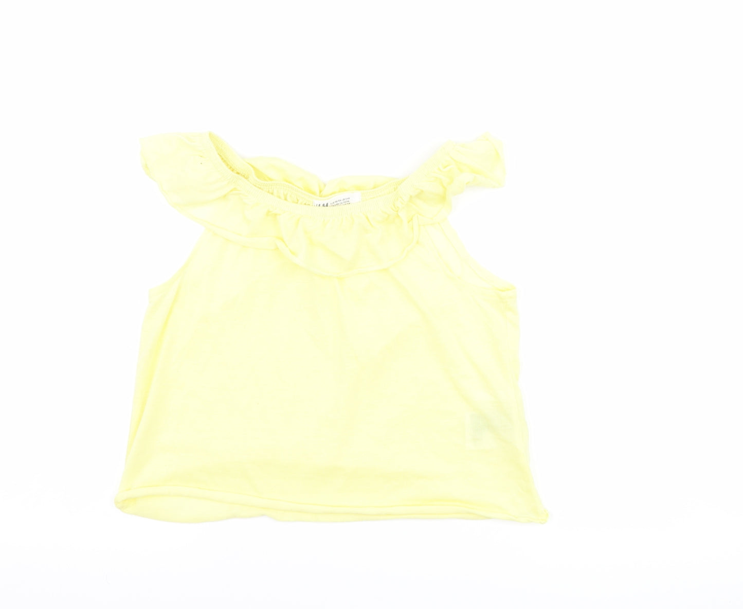 H&M Girls Yellow   Basic T-Shirt Size 3-4 Years
