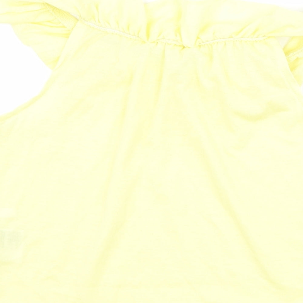 H&M Girls Yellow   Basic T-Shirt Size 3-4 Years
