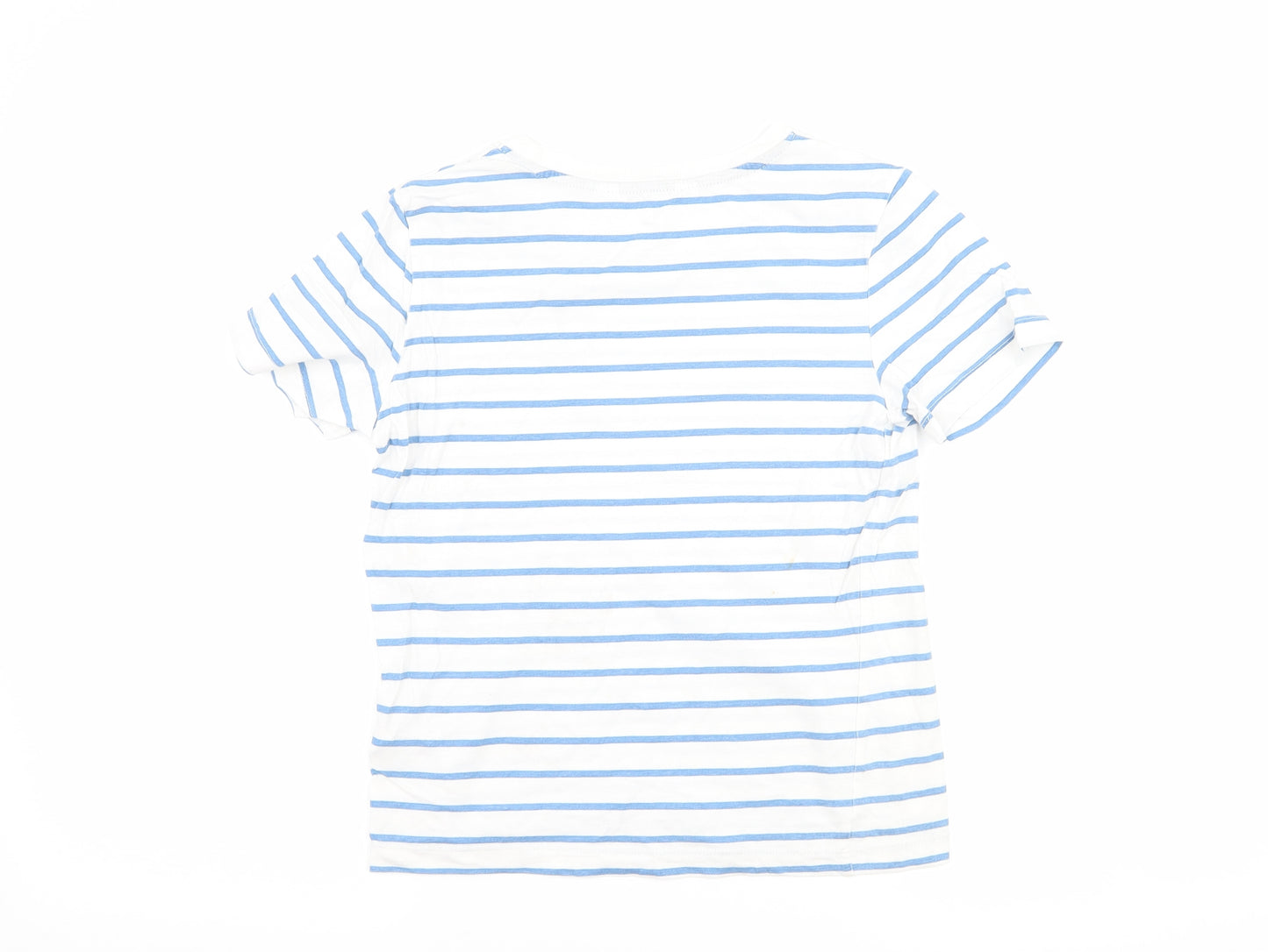 H&M Boys Blue Striped  Basic T-Shirt Size 9-10 Years  - Anchor