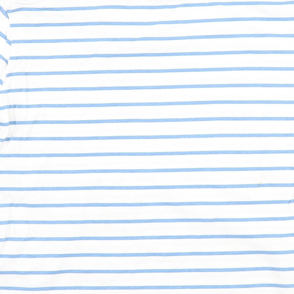 H&M Boys Blue Striped  Basic T-Shirt Size 9-10 Years  - Anchor