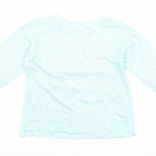 St Bernard Girls Blue   Basic T-Shirt Size 6 Years  - slogan