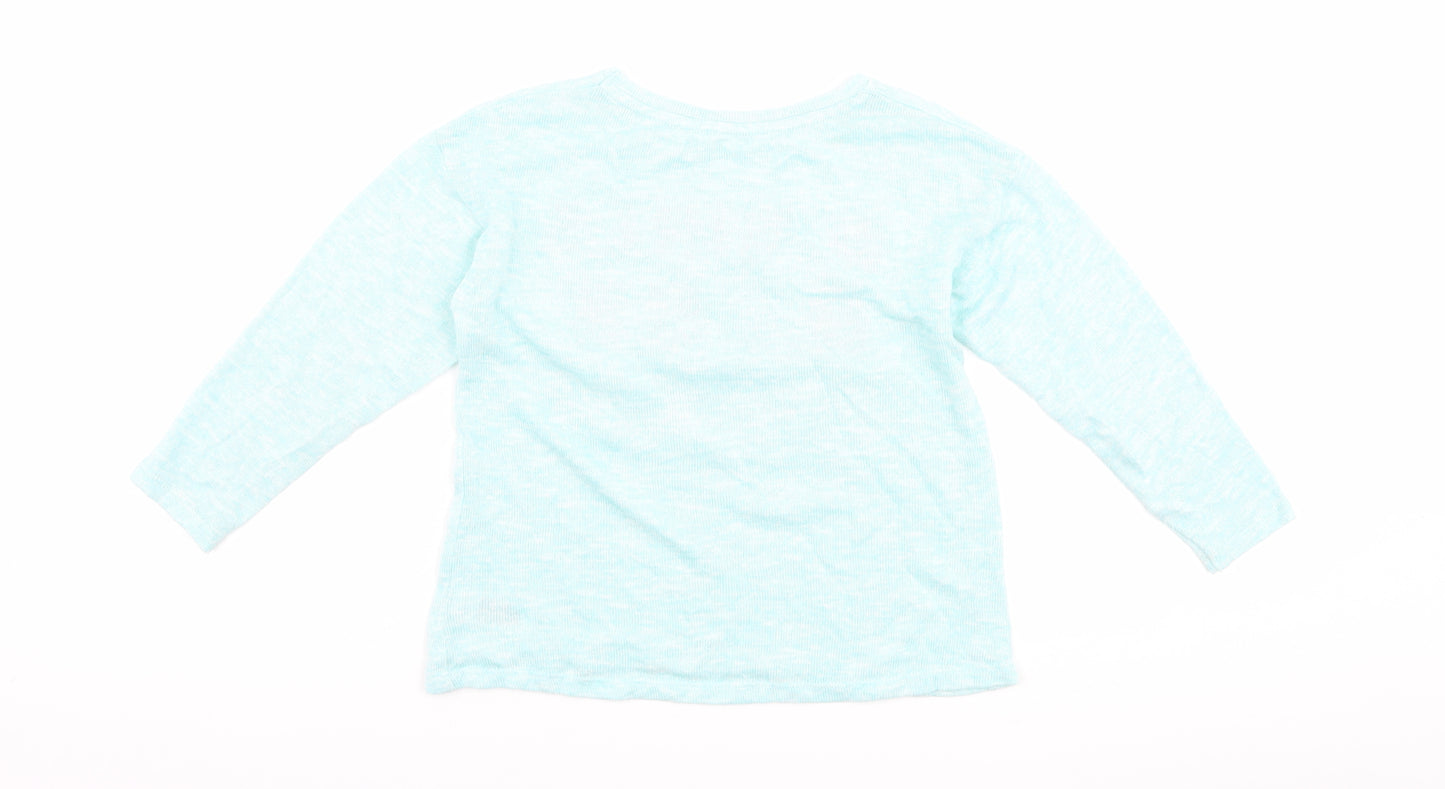 St Bernard Girls Blue   Basic T-Shirt Size 6 Years  - slogan