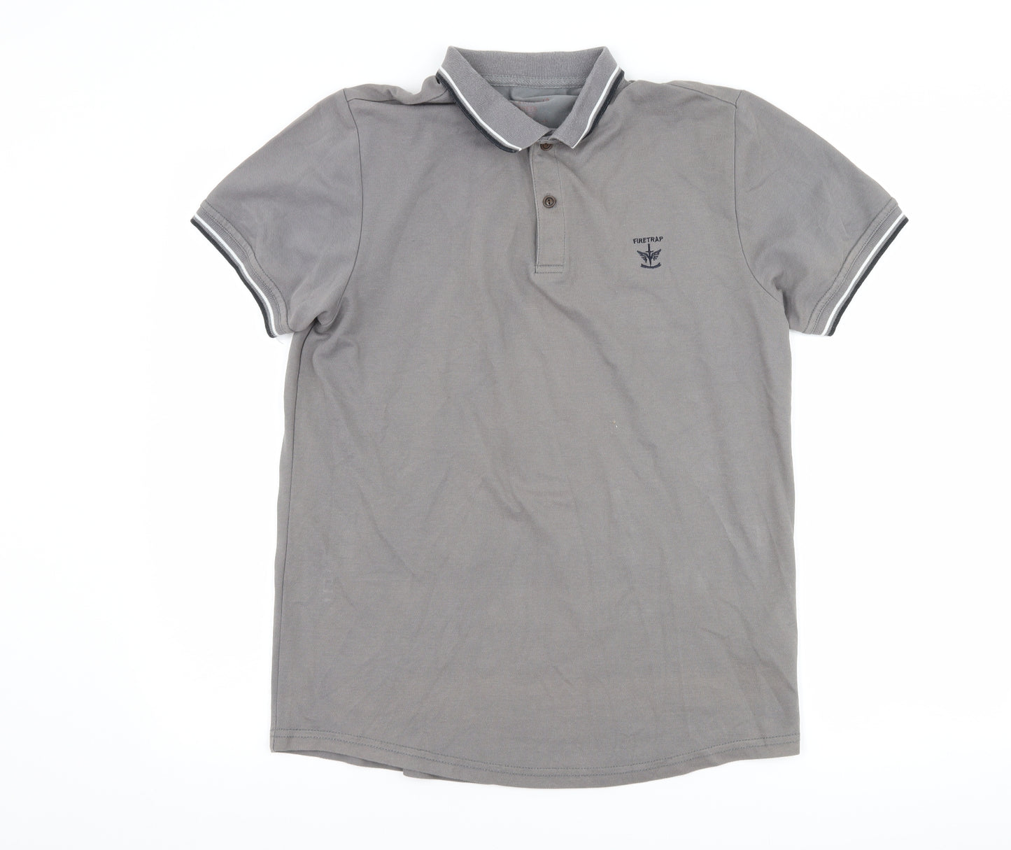 Firetrap Mens Grey    Polo Size M