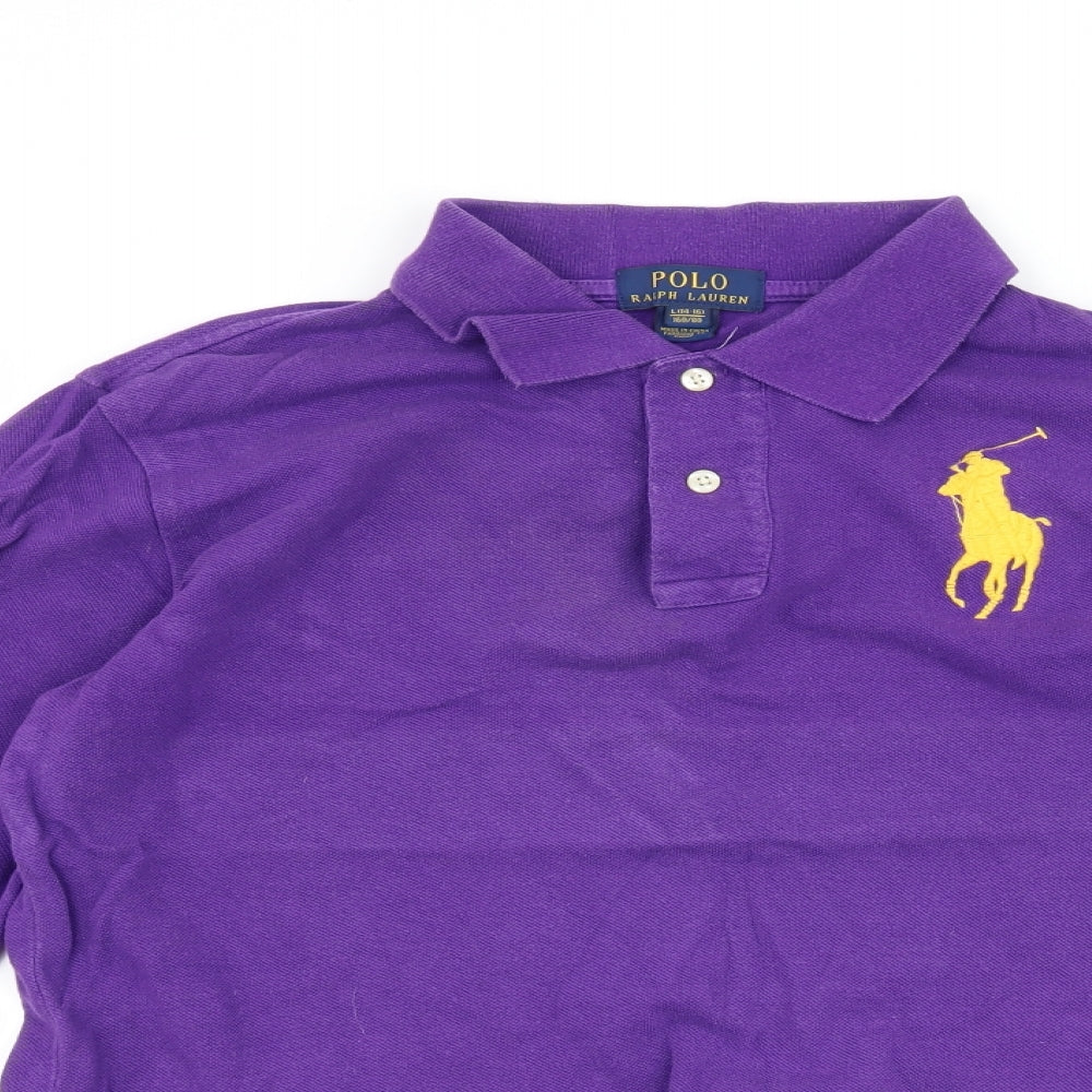 Polo Ralph Lauren Boys Purple   Basic Polo Size 14-15 Years