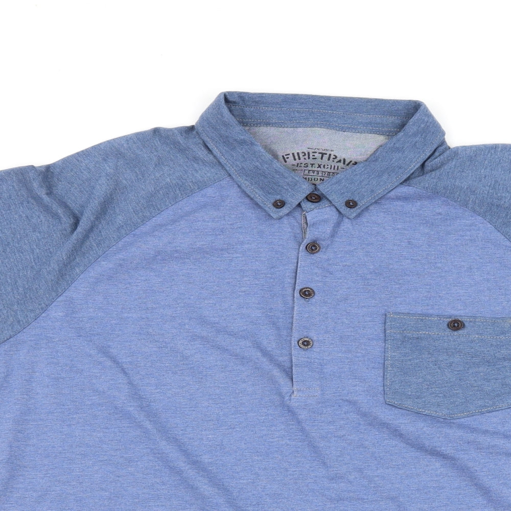 Firetrap Mens Blue    Polo Size L