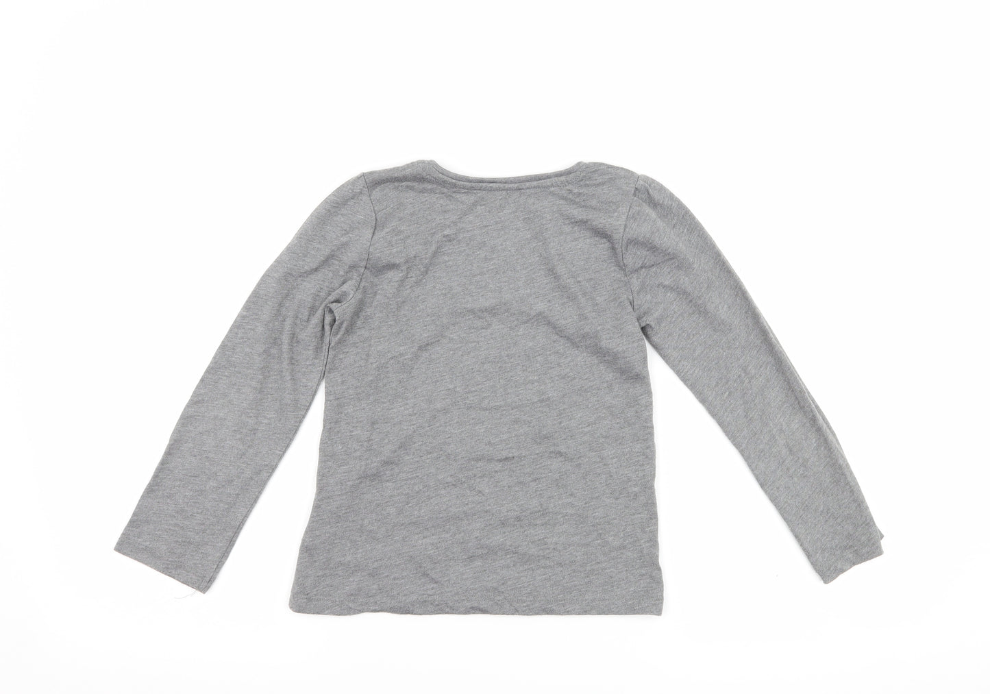 Primark Girls Grey   Basic T-Shirt Size 6-7 Years  - my mummy rocks